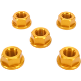DRIVEN RACING Aluminum Sprocket Nuts - Gold - M10 x 1.25 DSN5GD