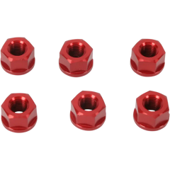 DRIVEN RACING Aluminum Sprocket Nuts - Red - M10 x 1.25 DSNRD
