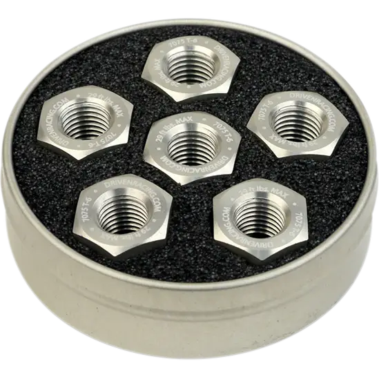 DRIVEN RACING Aluminum Sprocket Nuts - Silver - M10 x 1.0 DSN6SL