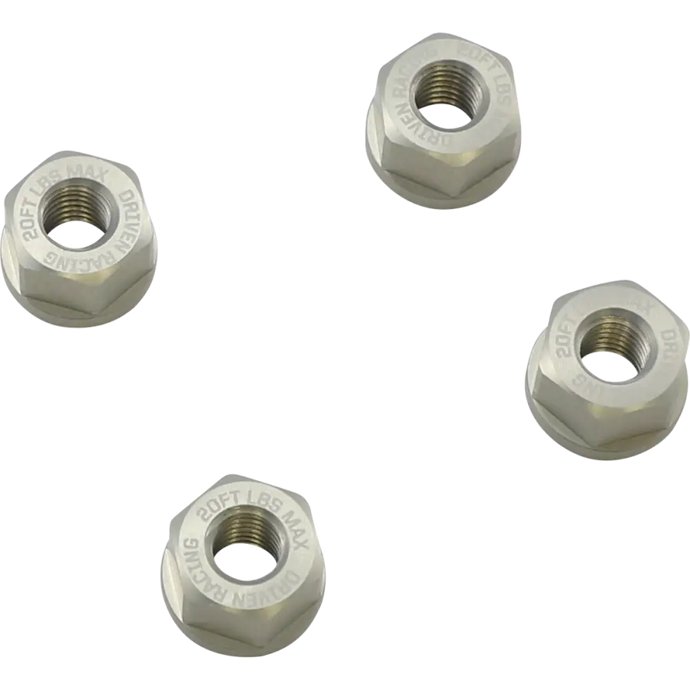 DRIVEN RACING Aluminum Sprocket Nuts - Silver - M8 x 1.25 DSN-02-SL