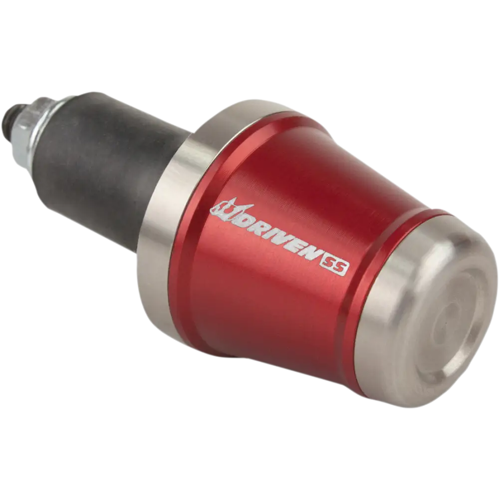 DRIVEN RACING Bar End Weight - Stainless Steel/Red DBEW-SS-RD