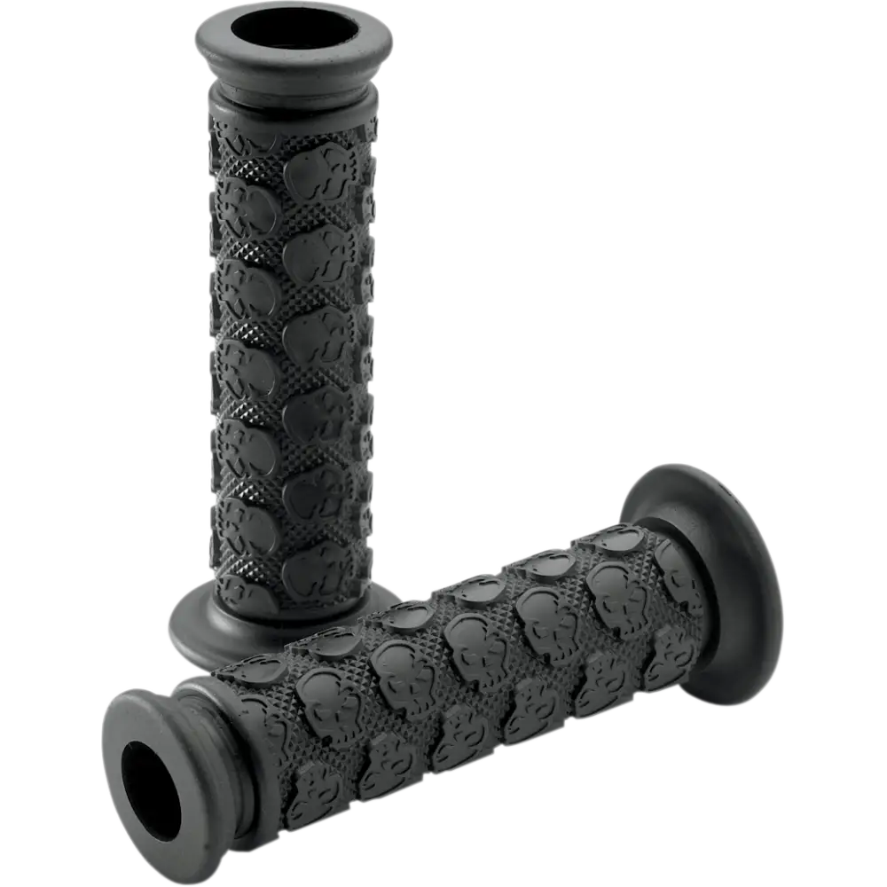 DRIVEN RACING Grips - Skully - Open Ends - Black D701BKO