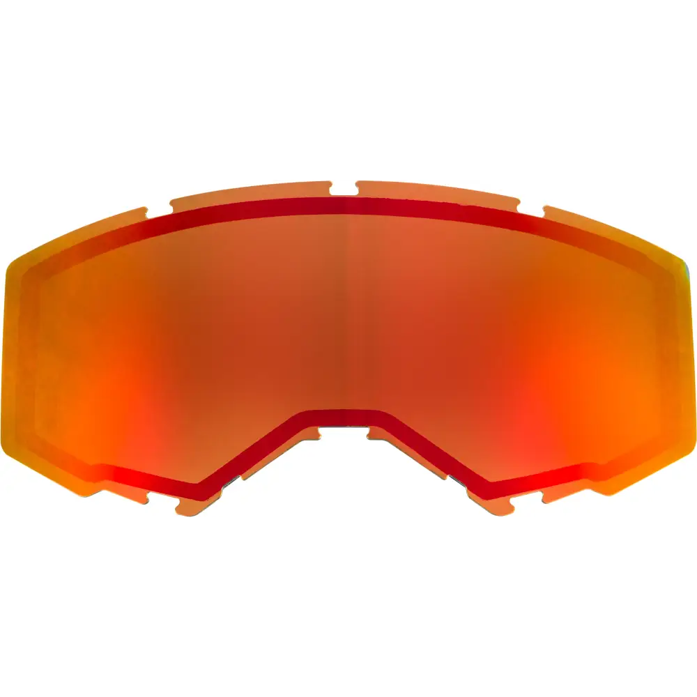 Dual Lens W/O Vents Adult Red Mirror/Brown