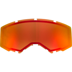Dual Lens W/O Vents Adult Red Mirror/Brown