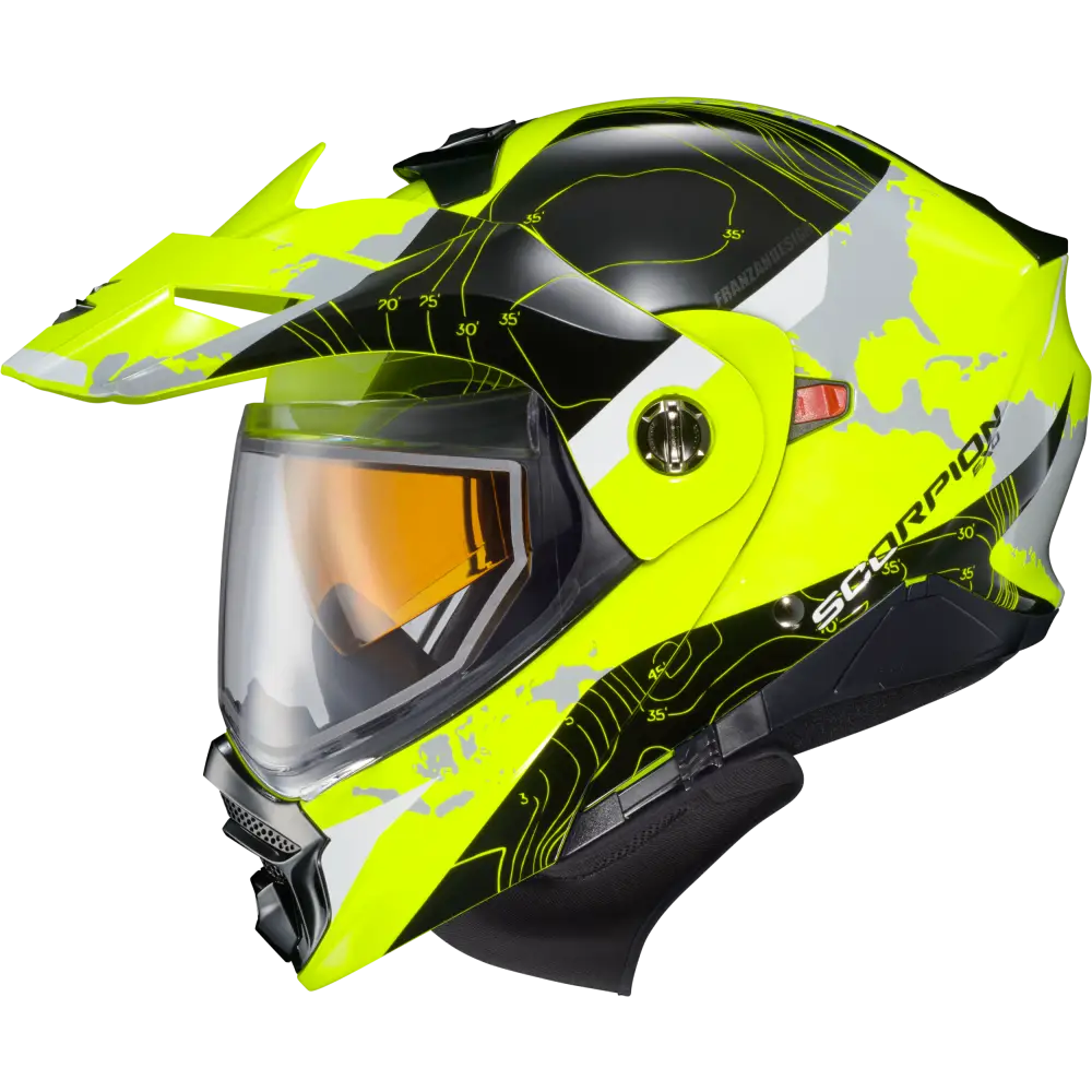 Exo At960 Cold Weather Helmet Topographic Hi Vis Lg (Dual)