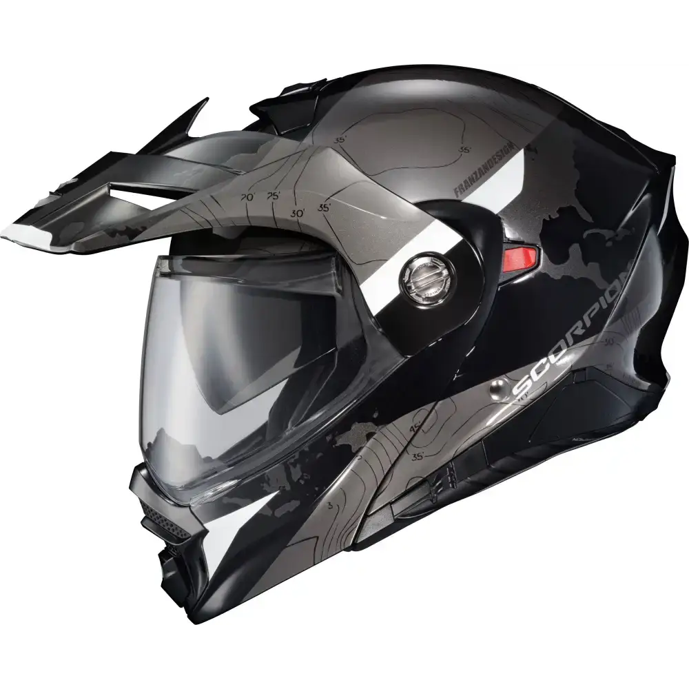 Exo At960 Modular Helmet Topographic Black/White 3x