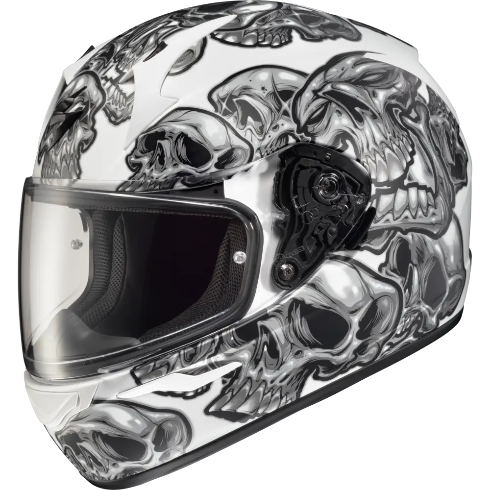 Exo R320 Full Face Helmet Skull E Silver Md