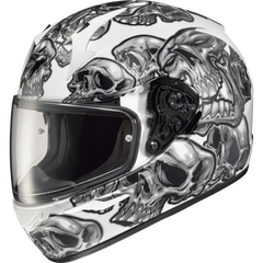 Exo R320 Full Face Helmet Skull E Silver Md