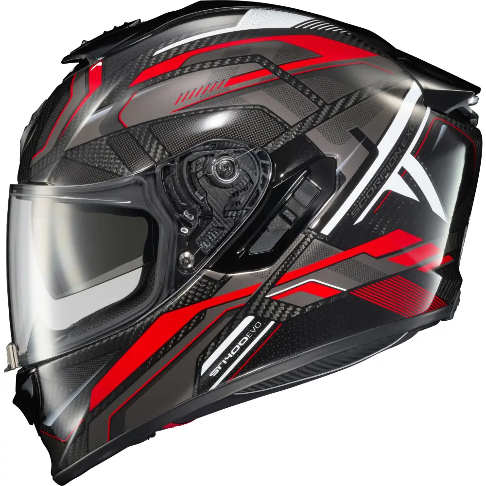 Exo St1400 Evo Carbon Helmet Hex Gloss Red Xl