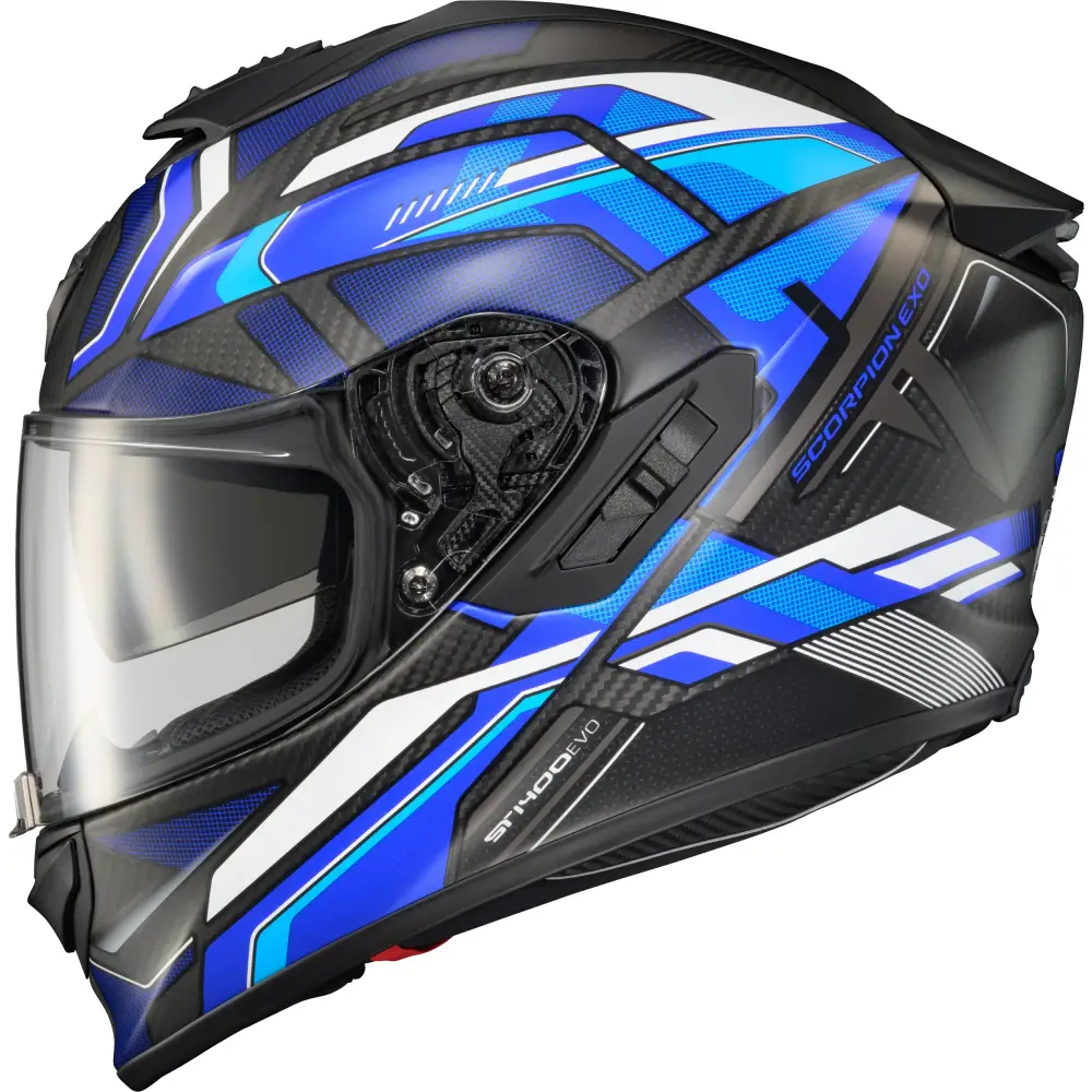 Exo St1400 Evo Carbon Helmet Hex Matte Blue Md