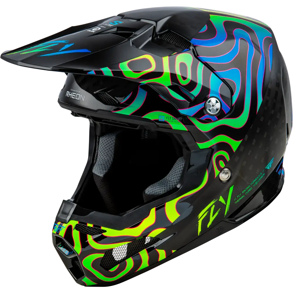 Formula S Carbon Zen Helmet Black Carbon/Blue/Yellow Sm