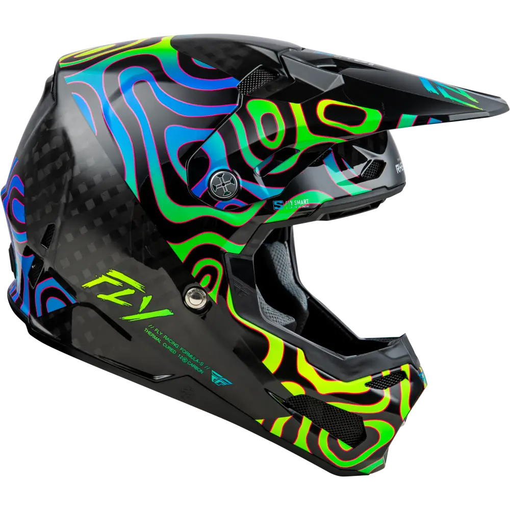 Formula S Carbon Zen Helmet Black Carbon/Blue/Yellow Sm