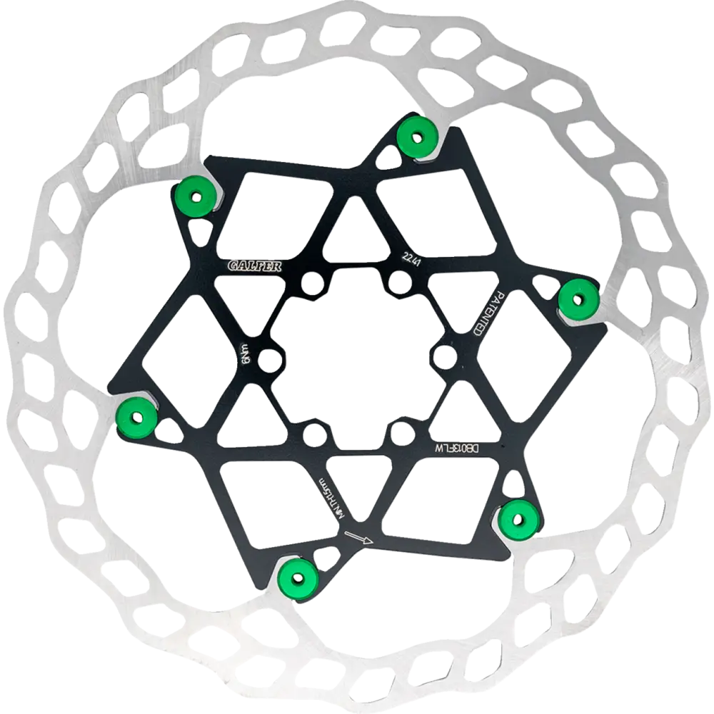 GALFER Floating Wave? Brake Rotor - 203 mm x 2 mm - Green DB014FLWG
