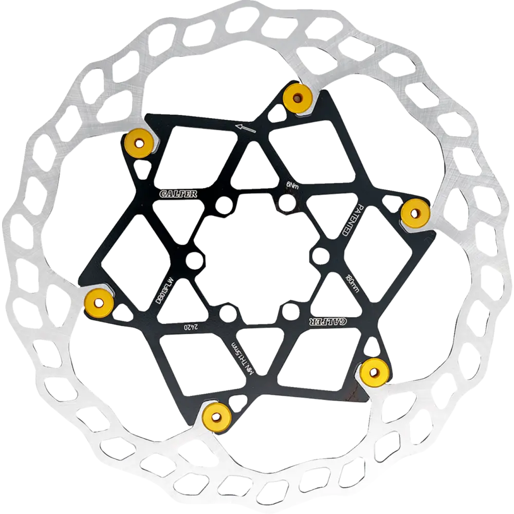 GALFER Floating Wave? Brake Rotor - 203 mm x 2 mm - Yellow DB014FLWY