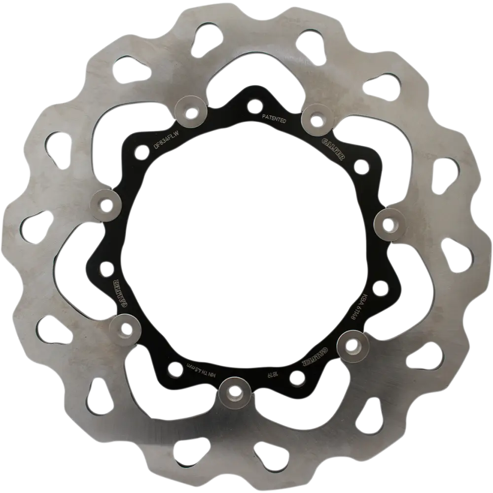 GALFER Wave? Brake Rotor - Front - Black Carrier DF834FLW