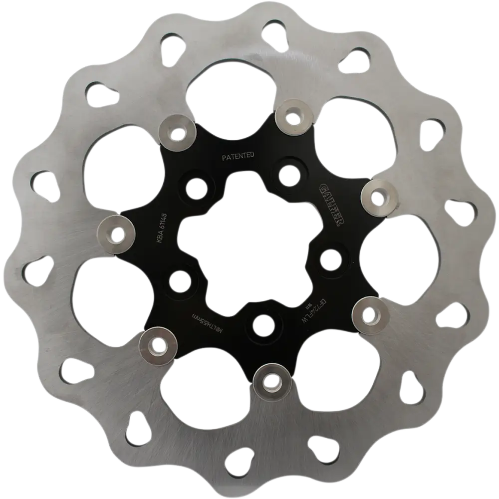 GALFER Wave? Brake Rotor - Rear - Black Carrier DF724FLW