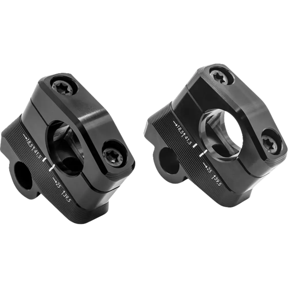 GILLES TOOLING 1D.GT Risers - Handlebar - Pan America - Black 1DGT-05-B - Handlebars Controls Mirrors