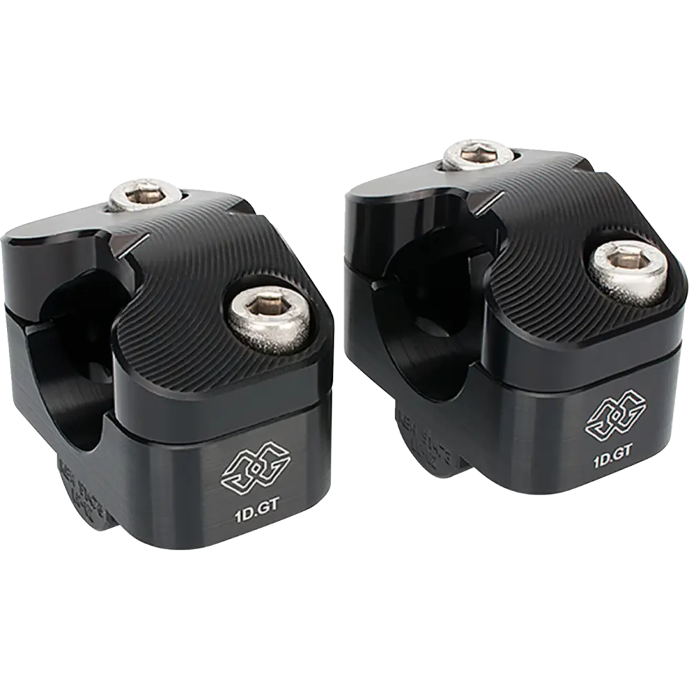 GILLES TOOLING 1D.GT Risers - Handlebar - Universal - Black 1DGT-01 - Handlebars Controls Mirrors