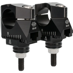 GILLES TOOLING 2D.GT Risers - Black 2DGT-14 - Handlebars Controls Mirrors