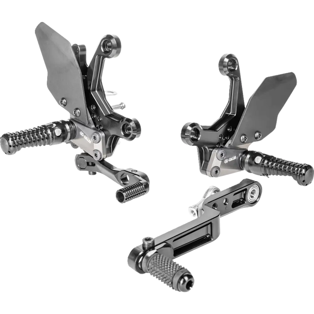GILLES TOOLING Adjustable Rearset - AS31GT - Black - Suzuki AS31-S03-B