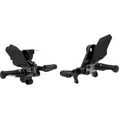 GILLES TOOLING Adjustable Rearset - AS31GT - Black - Suzuki AS31-S09-B