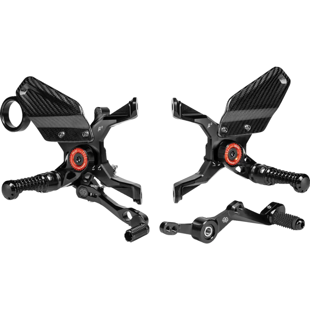 GILLES TOOLING MUE2 Rearset - Black - BMW MUE2-BM05-B - Foot Control Group