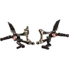 GILLES TOOLING MUE2 Rearset - Black - Ducati MUE2-D01-B - Foot Control Group