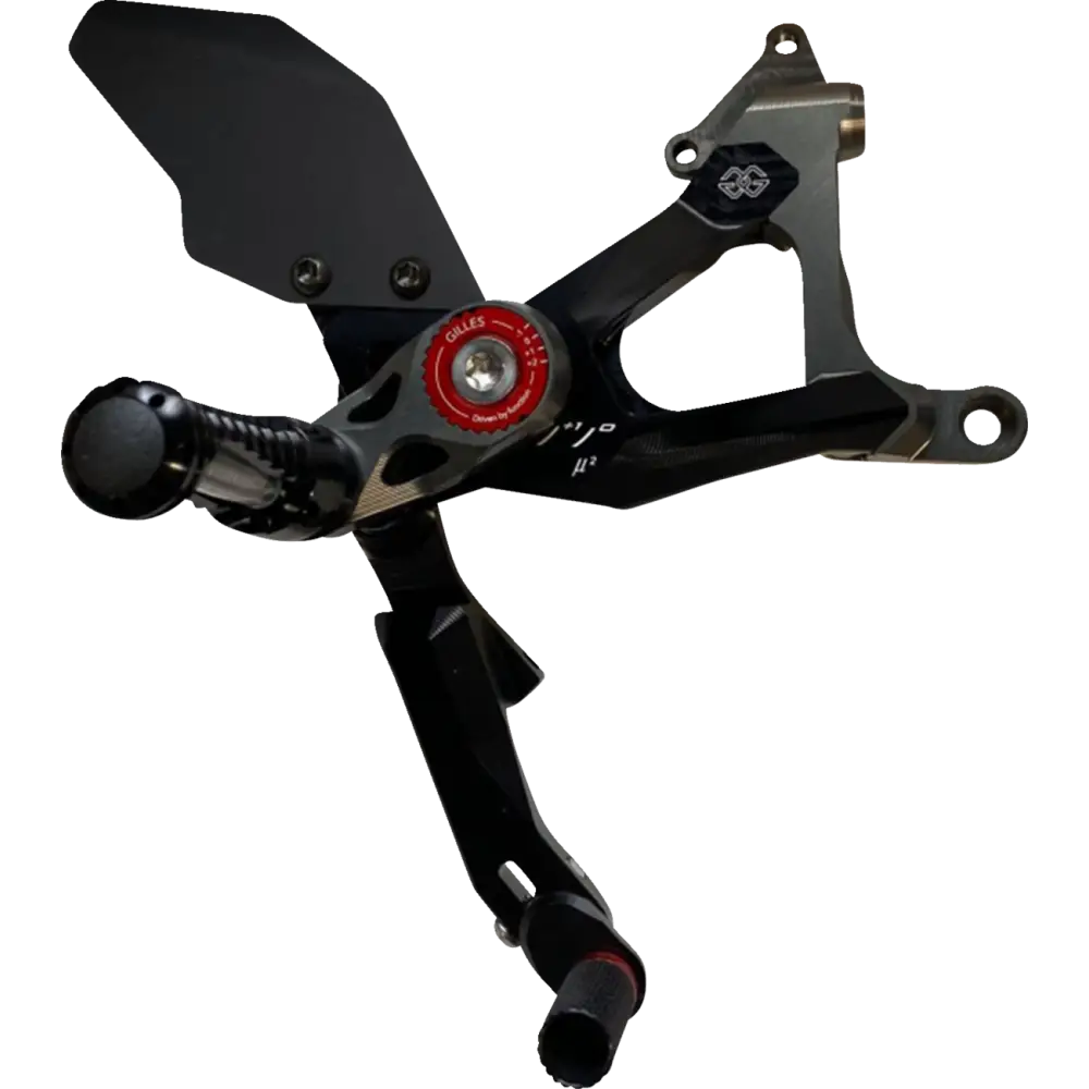 GILLES TOOLING MUE2 Rearset - Black - Ducati MUE2-D02-B - Foot Control Group