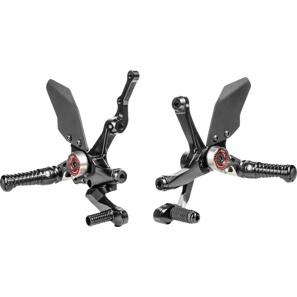 GILLES TOOLING MUE2 Rearset - Black - Ducati MUE2-D03-B - Foot Control Group