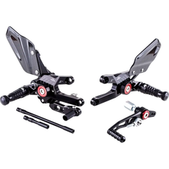 GILLES TOOLING MUE2 Rearset - Black - Honda MUE2-H01-B - Foot Control Group