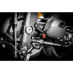 GILLES TOOLING MUE2 Rearset - Black - Triumph MUE2-T01-B - Foot Control Group