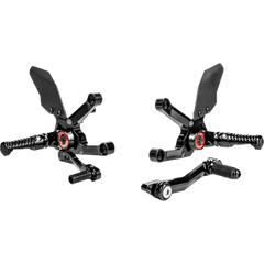 GILLES TOOLING MUE2 Rearset - Black - Triumph MUE2-T01-B - Foot Control Group