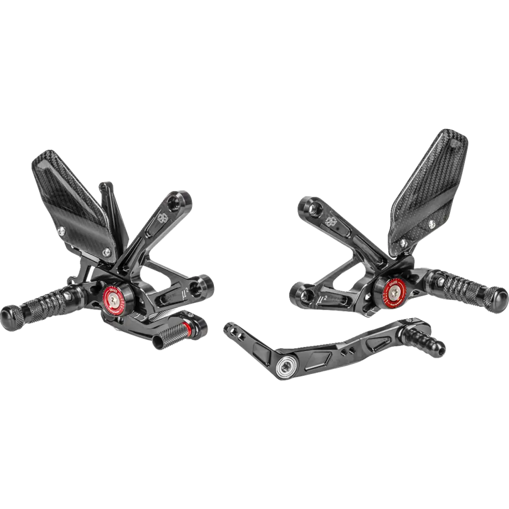 GILLES TOOLING MUE2 Rearset - Black - Yamaha MUE2-Y01-B - Foot Control Group