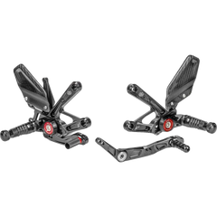 GILLES TOOLING MUE2 Rearset - Black - Yamaha MUE2-Y01-B - Foot Control Group