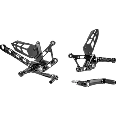 GILLES TOOLING MUE2 Rearset - Black - Yamaha MUE2-Y03-B - Foot Control Group