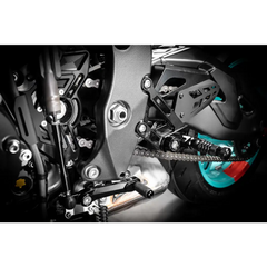 GILLES TOOLING MUE2 Rearset - Black - Yamaha MUE2-Y03-B - Foot Control Group