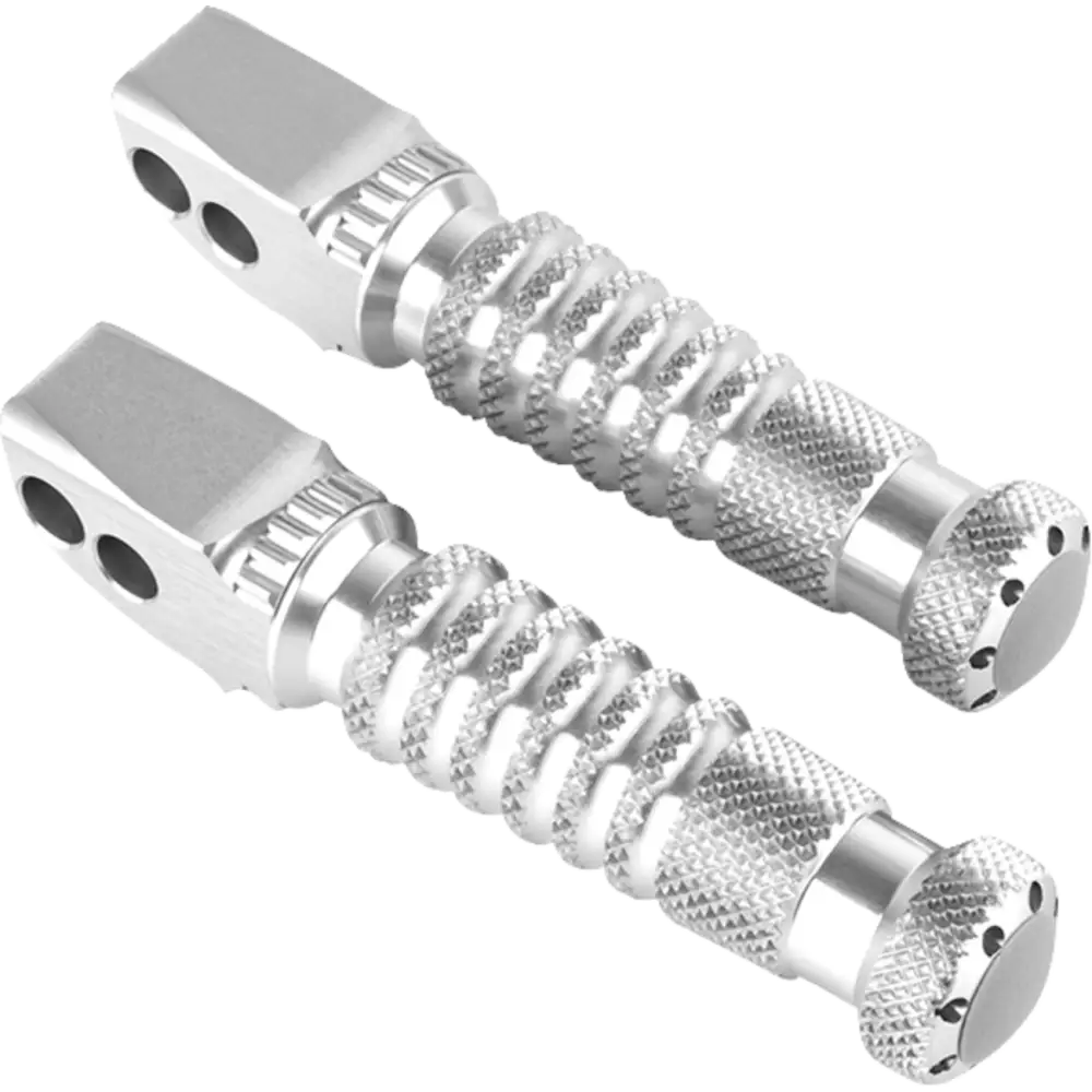 GILLES TOOLING Sport Footpegs - Driver - Silver RGK-350-UF16-SL