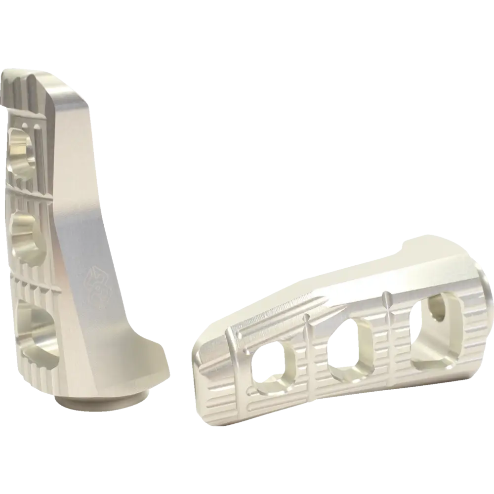 GILLES TOOLING Sport Footpegs - Driver - Silver RGK-350-UF20-S