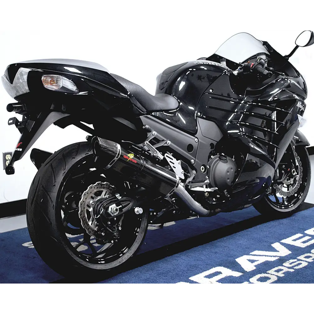 Graves Motorsports Kawasaki ZX14R Carbon Fiber Cat Back Slip-on Exhaust - Parts