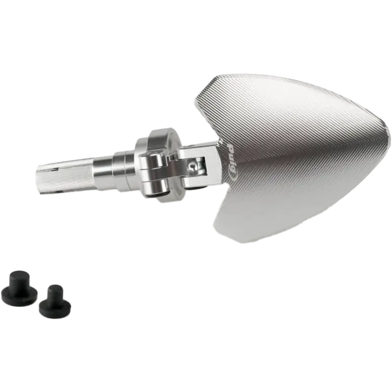 Handlebar End Folding Mirror Left Silver