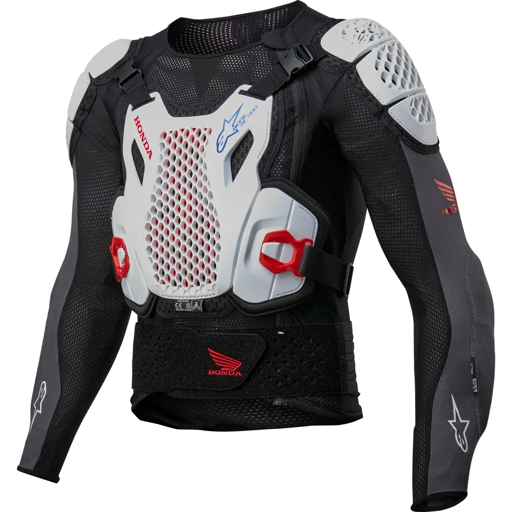 Honda Bionic + V2 Protection Jacket Blk/Wht/Blu/Br Red 2x
