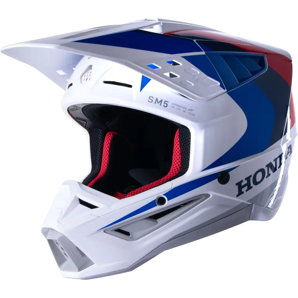 Honda S M5 Helmet White/Blue/Red Glossy Xl