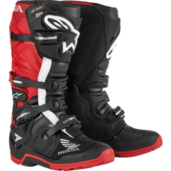 Honda Tech 7 Enduro Drystar Black/Bright Red Sz 5