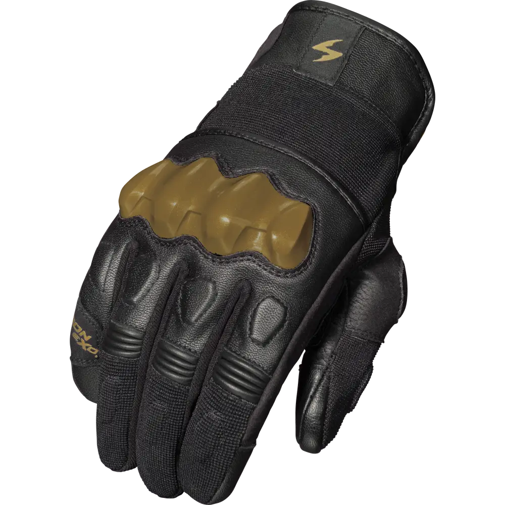 Hybrid Air Gloves Black/Gold Lg - Motorcycle Gloves