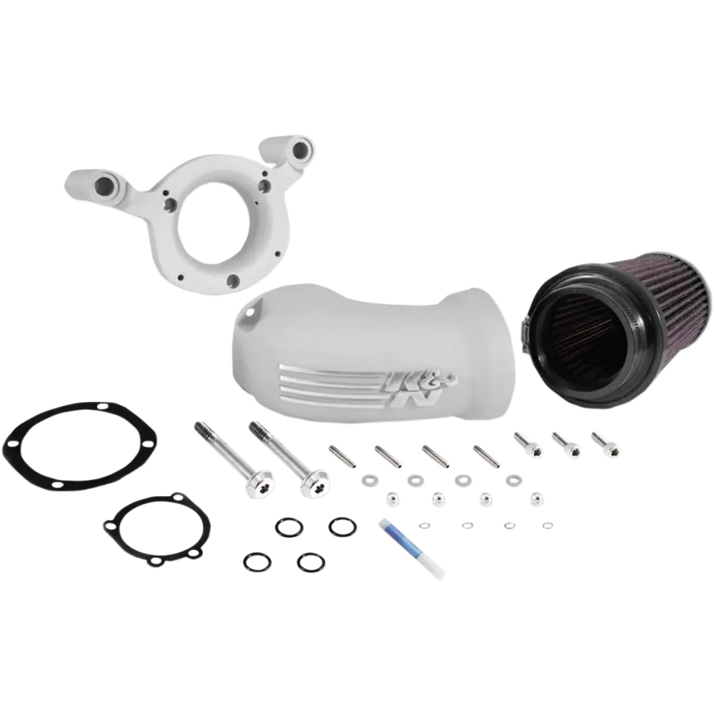 K & N Aircharger? Intake System with Cast Aluminum Intake Tube - Satin Silver 57-1134S