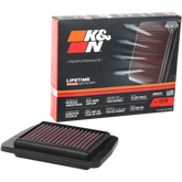 K & N OE Replacement High-Flow Air Filter - Yamaha YA-1818
