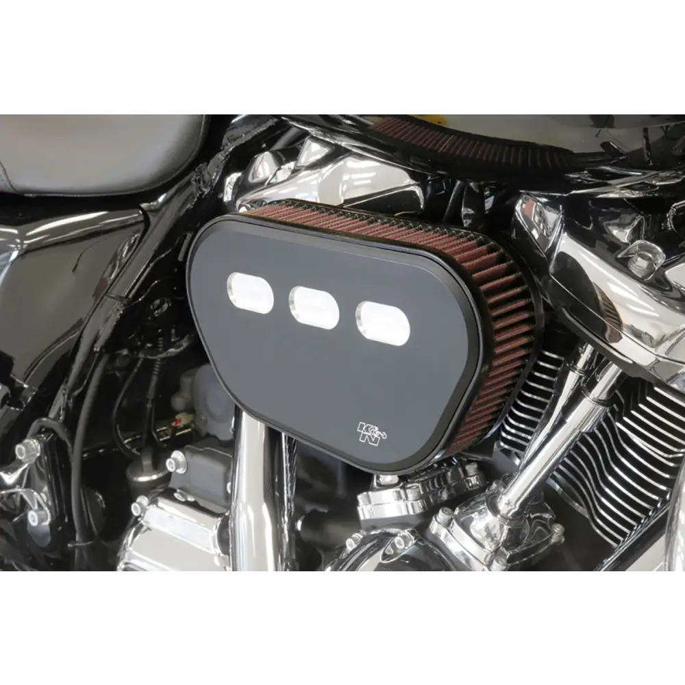 K & N Street Metal Air Intake Kit - Big 8 - Black - M8 RK-3948B