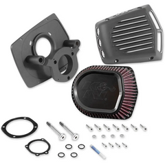 K & N Street Metal Air Intake Kit - Shaker - Black - Softail/Touring/Trike RK-3951