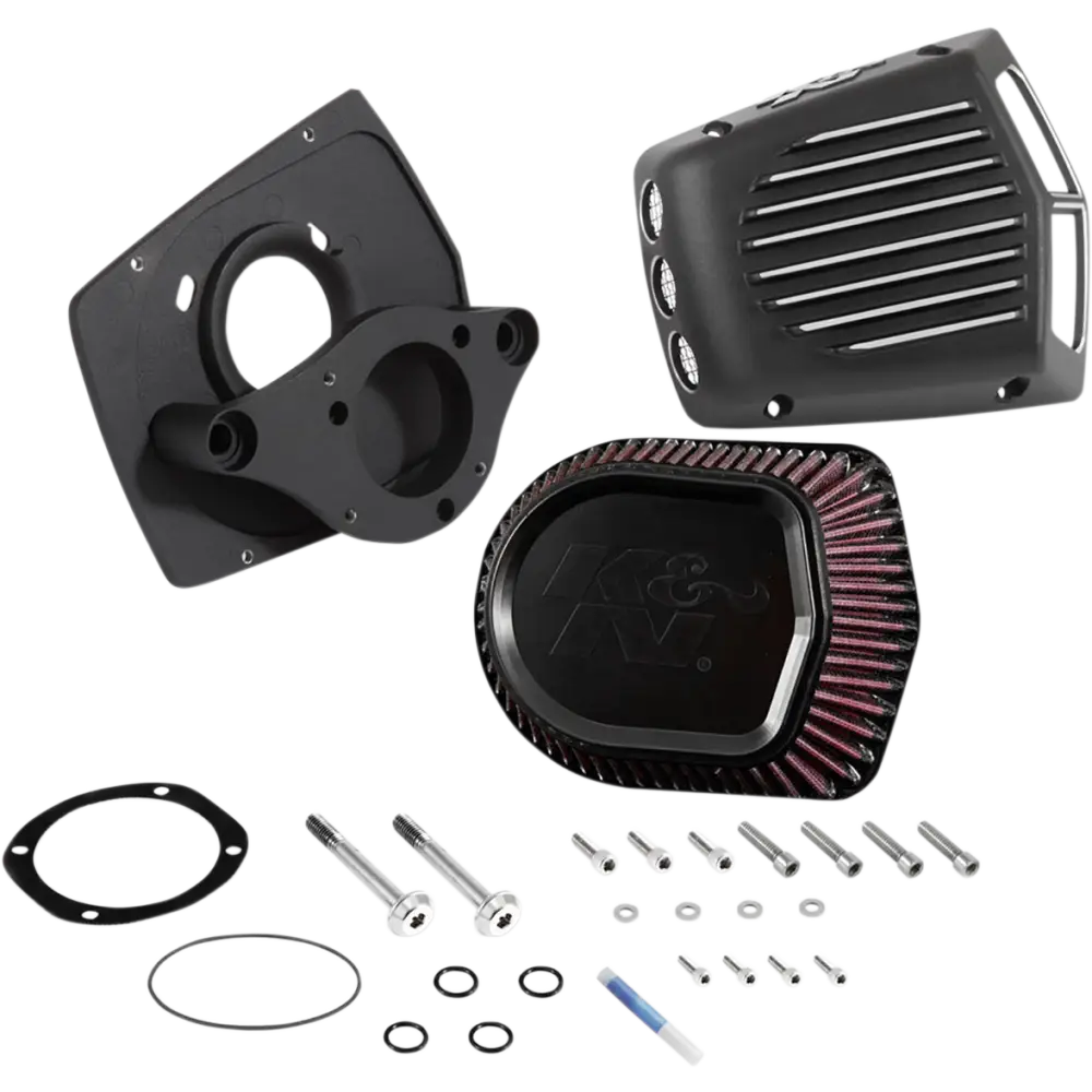 K & N Street Metal Air Intake Kit - Shaker - Black - M8 RK-3955