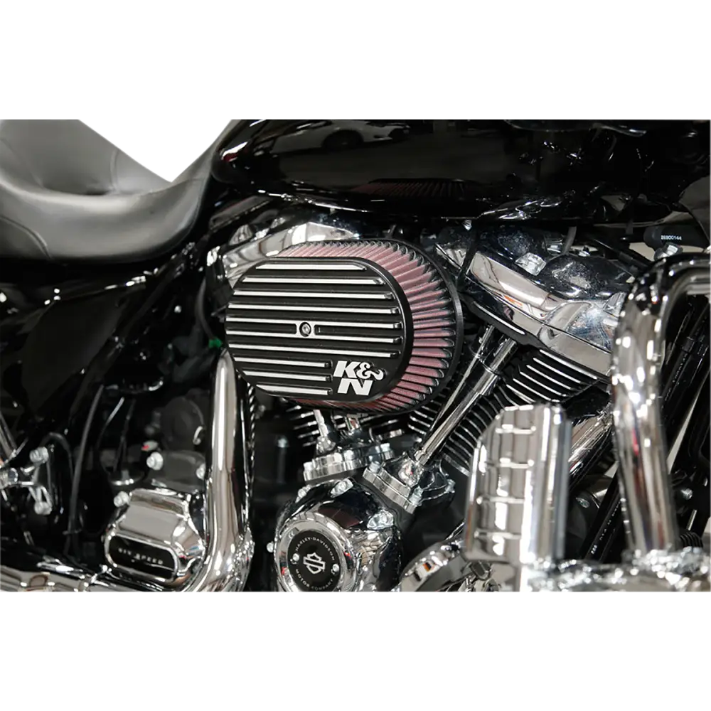 K & N Street Metal Air Intake Kit - Side Drift - Black - Softail/Touring/Trike RK-3952